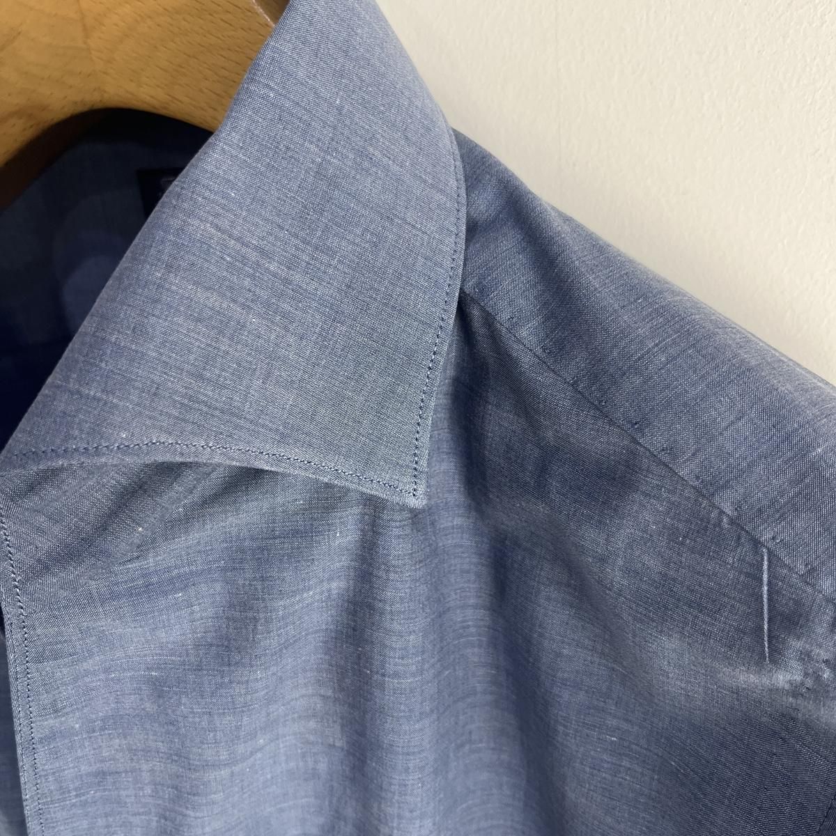 #21　新品・未使用 Finamore（フィナモレ） USTICA シャツ Finamore(フィナモレ)M0025/GRACE-J コットンマルチストライプシャツ