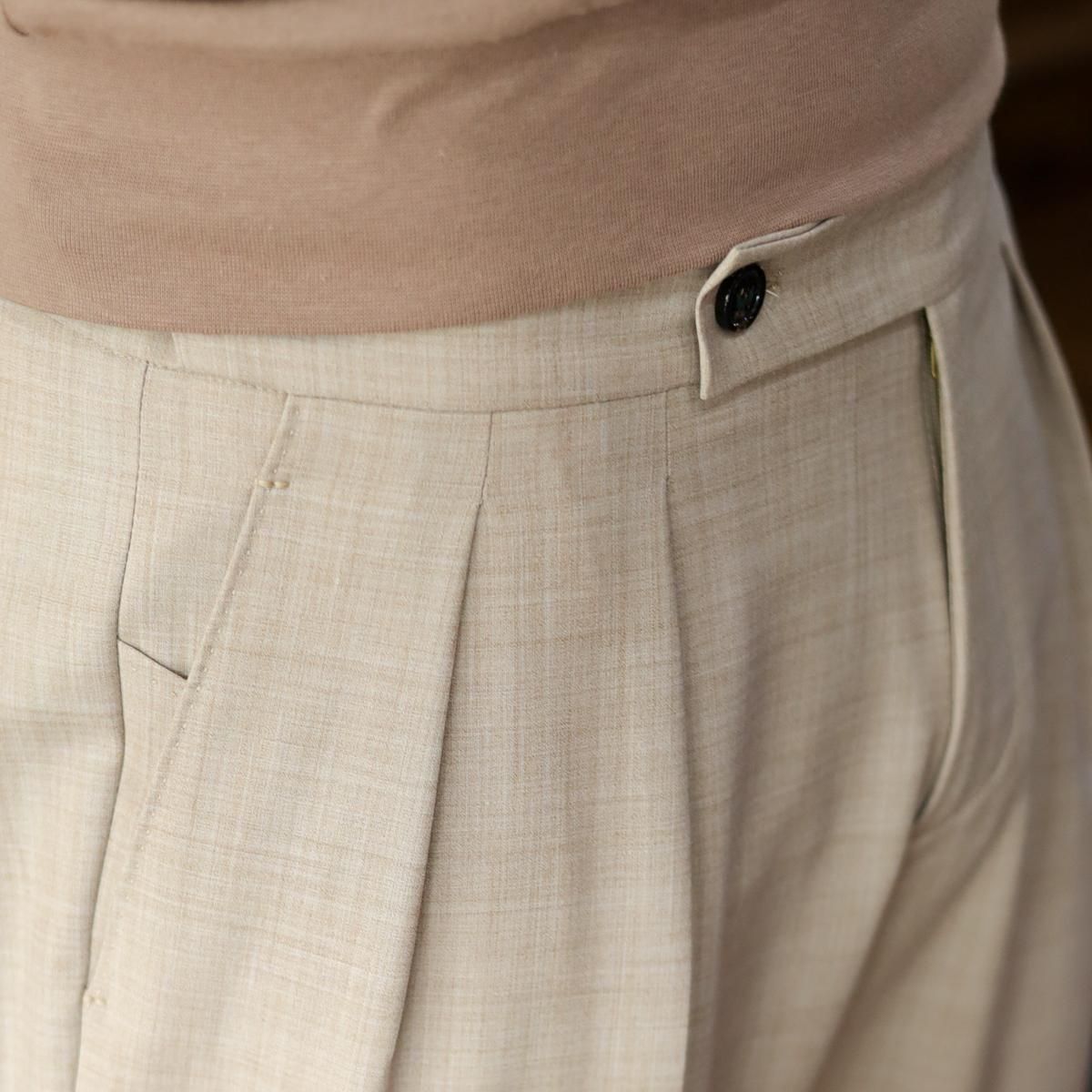 セール30%off】ベルウィッチ スコッチ 2プリーツテーパード ウール