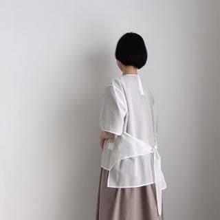 TENNE HANDCRAFTED MODERN organza half sleeve pullover /008*SL#IT