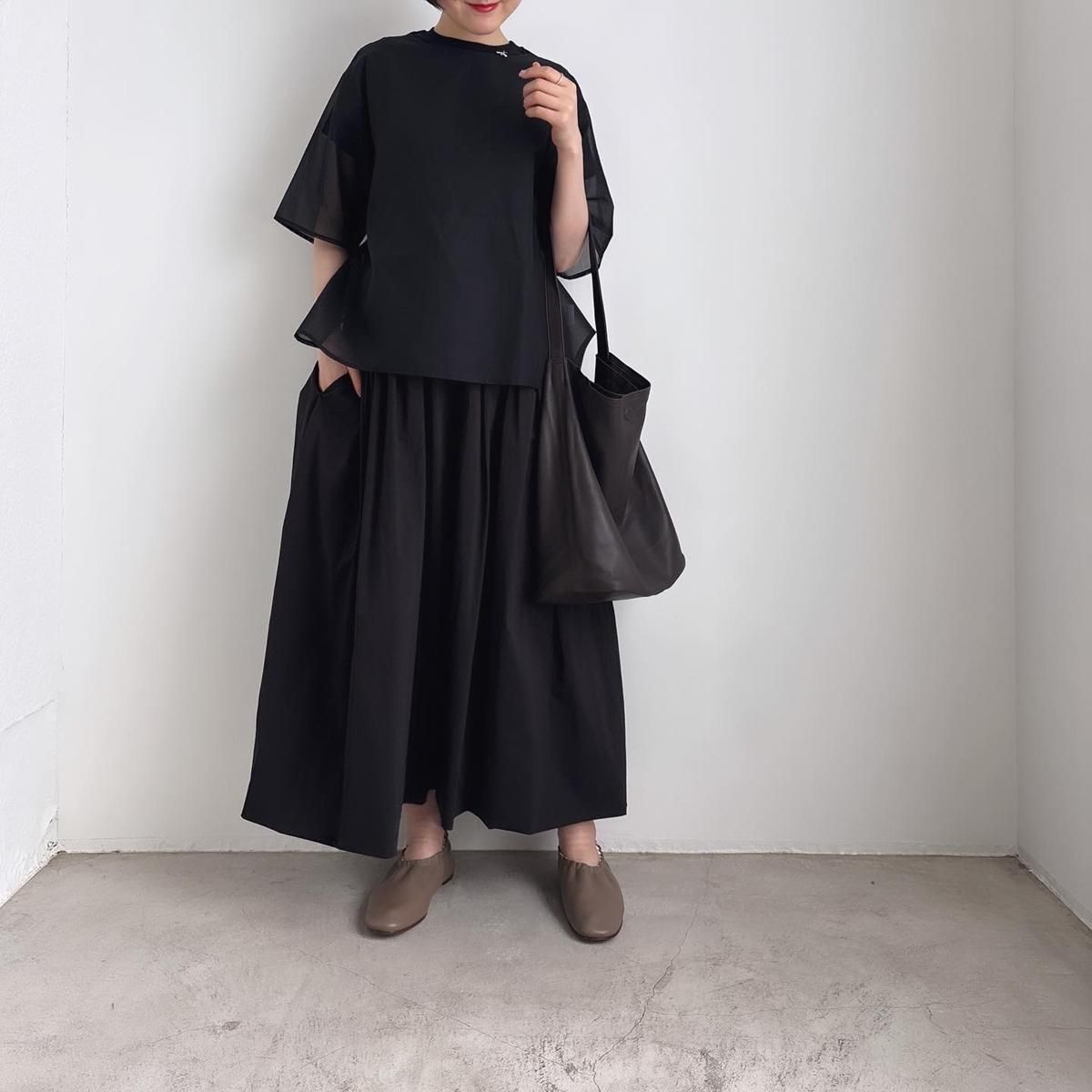 TENNE HANDCRAFTED MODERN organza half sleeve pullover /008