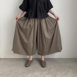 TENNE HANDCRAFTED MODERN round gather wide pants /0018*PT#IT
