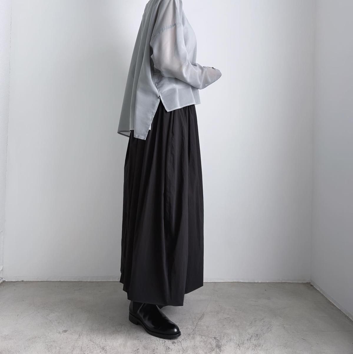 TENNE HANDCRAFTED MODERN round gather wide pants /0018*PT#IT