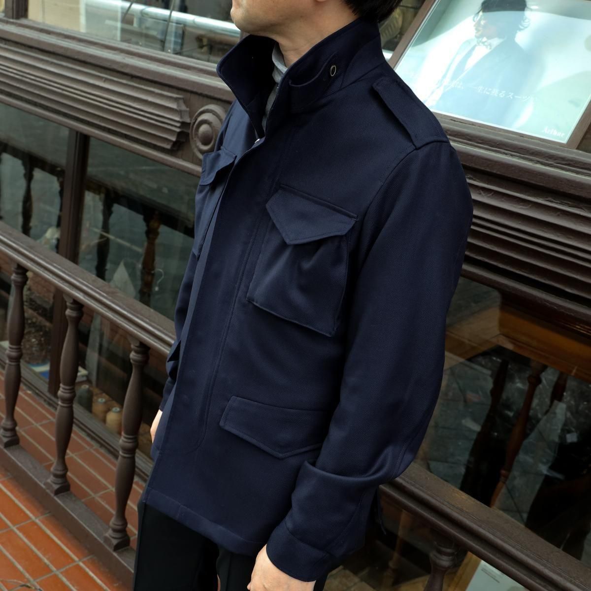 Ring Jacket ロロピアーナ ジャケット グリーン ホップサック 46 Ring Jacket ロロピアーナ ジャケット グリーン ホップサック 46