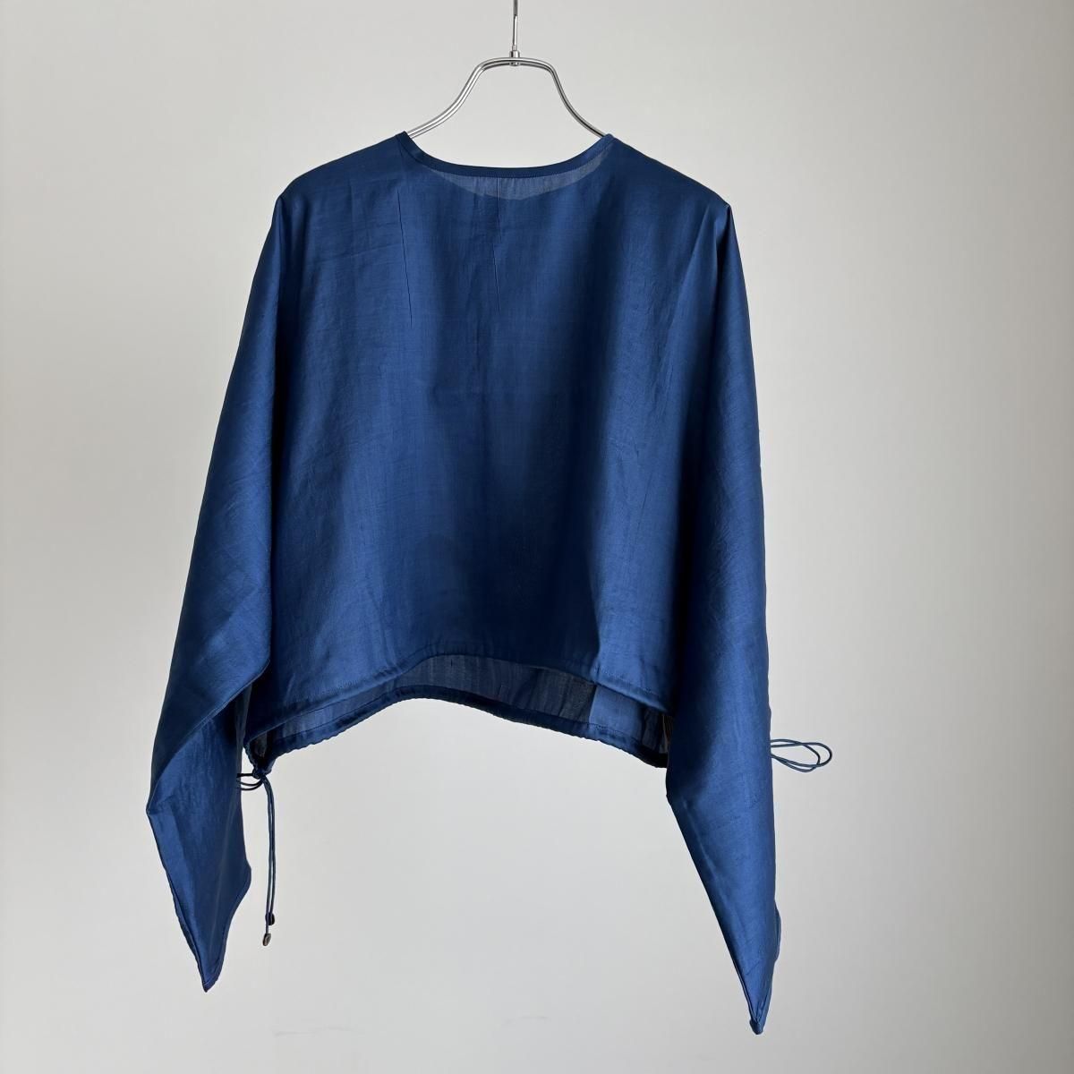 BUNON Kahdi Silk Back Button Short Wide Blouse/BN2503*SL#IT BUNON Kahdi Silk Back Button Short Wide Blouse/BN2503*SL#IT