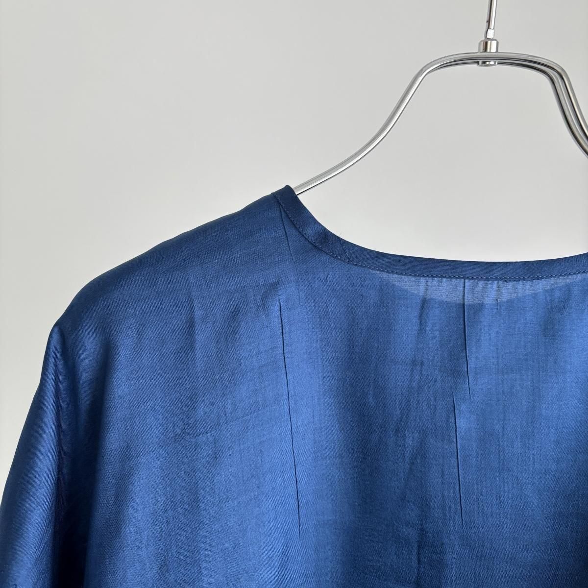 BUNON Kahdi Silk Back Button Short Wide Blouse/BN2503*SL#IT BUNON Kahdi Silk Back Button Short Wide Blouse/BN2503*SL#IT