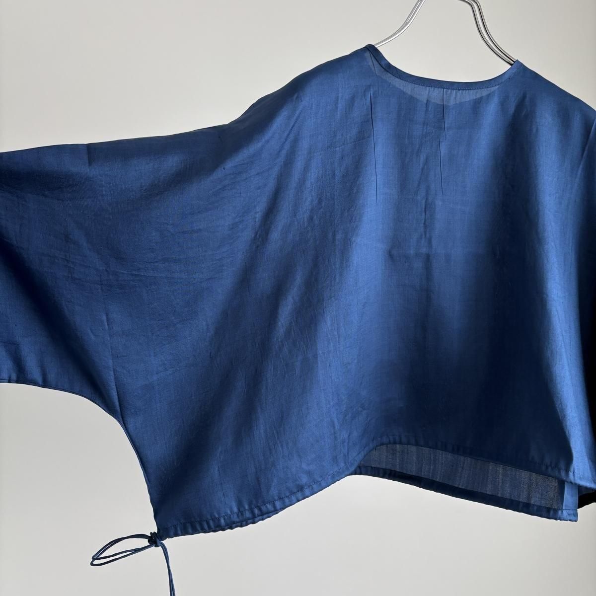 BUNON Kahdi Silk Back Button Short Wide Blouse/BN2503*SL#IT BUNON Kahdi Silk Back Button Short Wide Blouse/BN2503*SL#IT