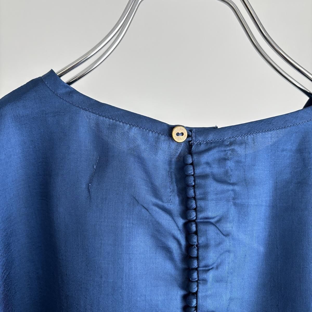 BUNON Kahdi Silk Back Button Short Wide Blouse/BN2503*SL#IT BUNON Kahdi Silk Back Button Short Wide Blouse/BN2503*SL#IT