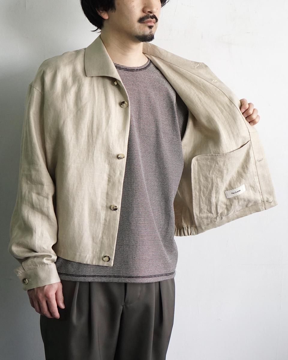 HIGH DENSITY CHAMBRAY COTTON SUEDE FRENCH JACKET Charcoal