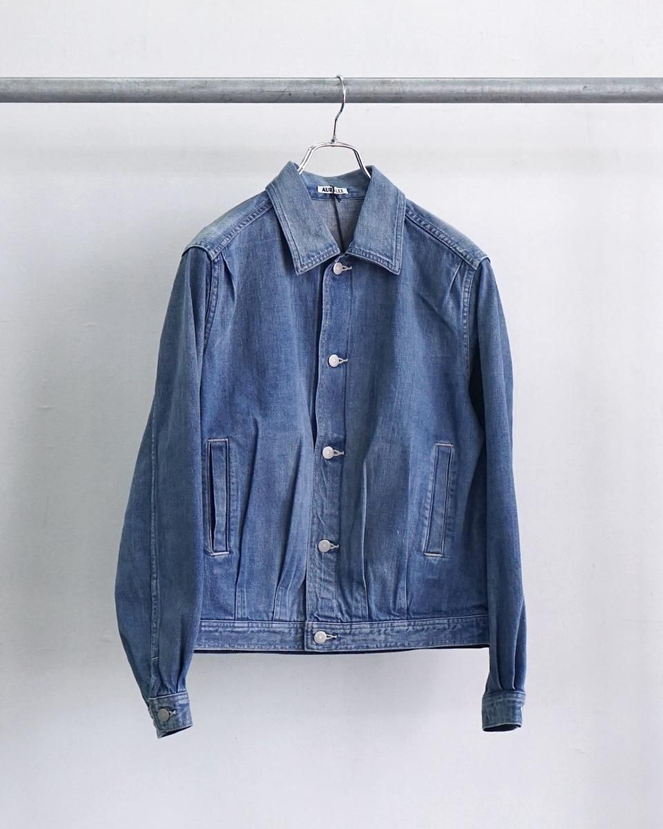 25SS AURALEE SELVEDGE FADED LIGHT DENIM BLOUSON / A25SB01DE 25SS AURALEE SELVEDGE FADED LIGHT DENIM BLOUSON / A25SB01DE