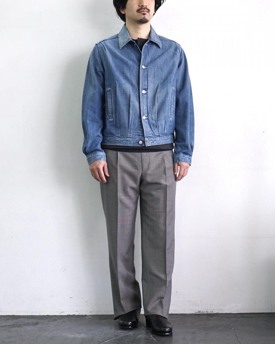 25SS AURALEE SELVEDGE FADED LIGHT DENIM BLOUSON / A25SB01DE 25SS AURALEE SELVEDGE FADED LIGHT DENIM BLOUSON / A25SB01DE