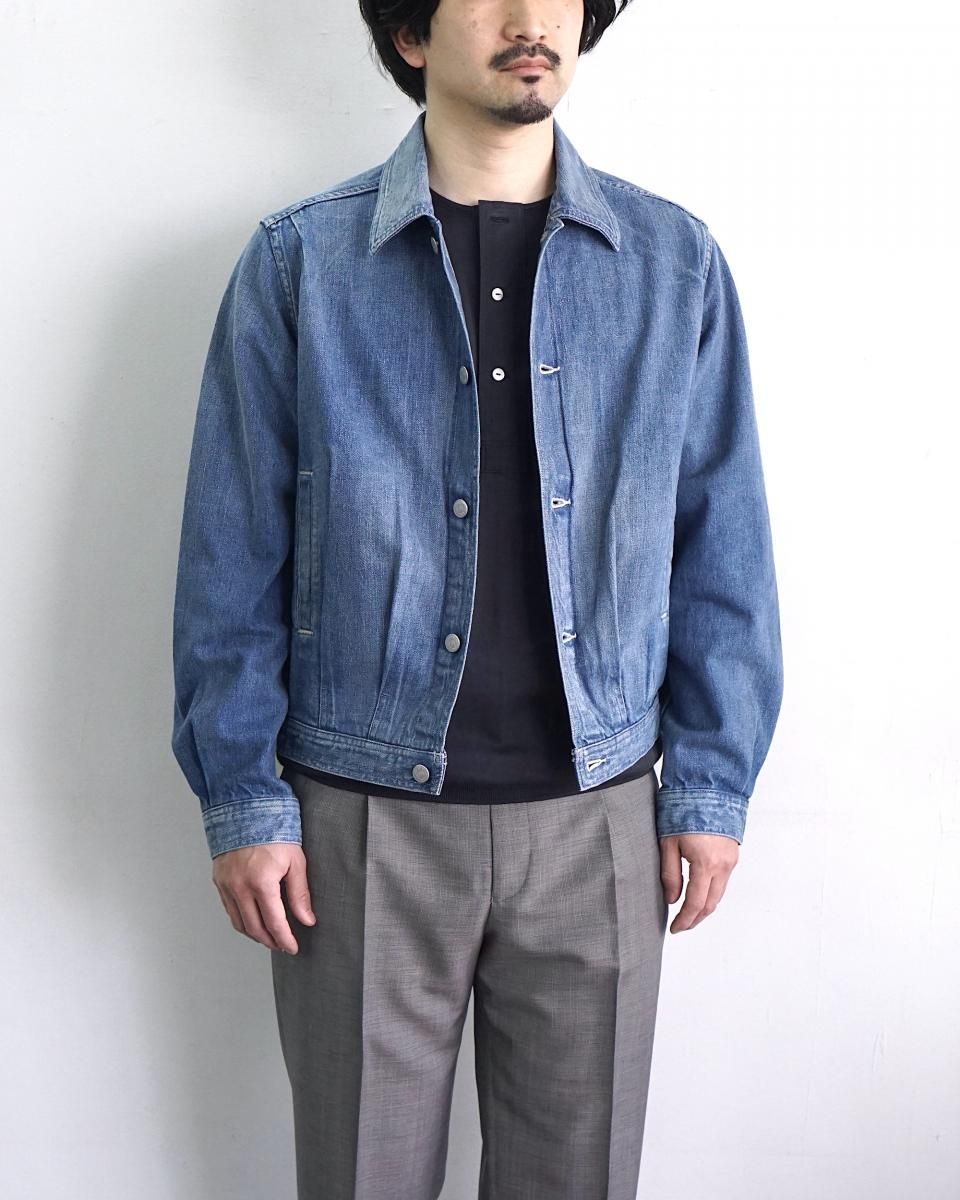 25SS AURALEE SELVEDGE FADED LIGHT DENIM BLOUSON / A25SB01DE 25SS AURALEE SELVEDGE FADED LIGHT DENIM BLOUSON / A25SB01DE