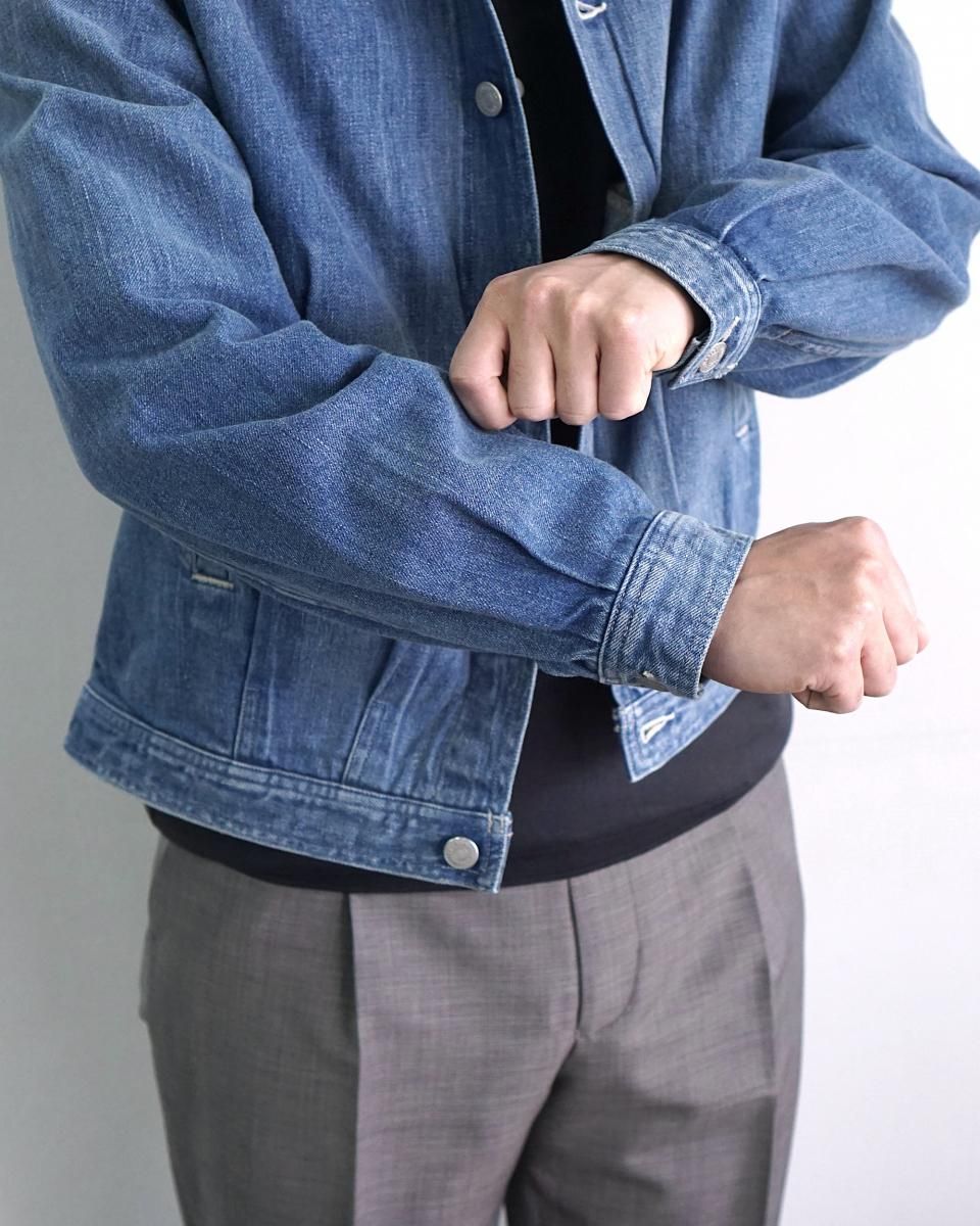 25SS AURALEE SELVEDGE FADED LIGHT DENIM BLOUSON / A25SB01DE 25SS AURALEE SELVEDGE FADED LIGHT DENIM BLOUSON / A25SB01DE