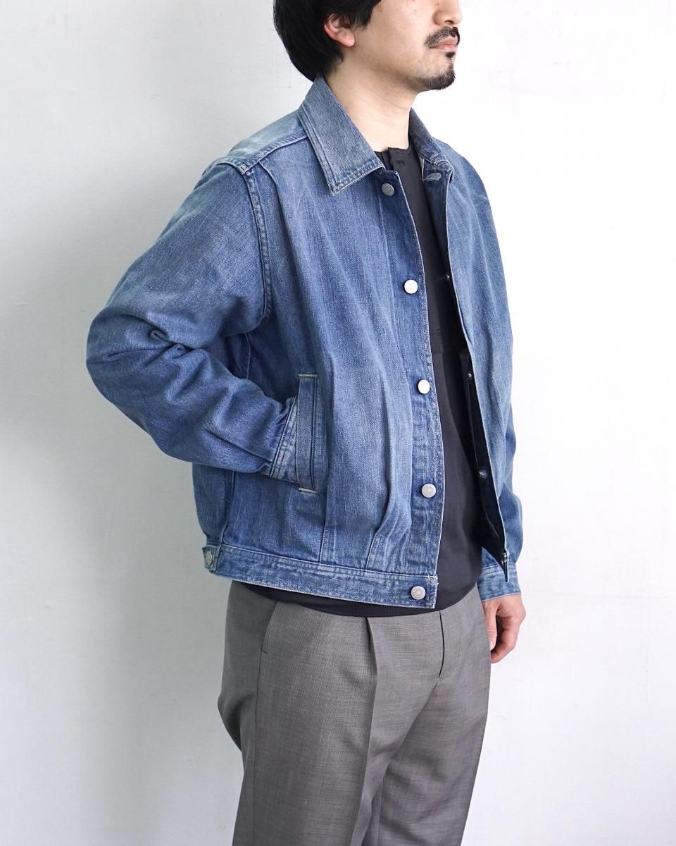 25SS AURALEE SELVEDGE FADED LIGHT DENIM BLOUSON / A25SB01DE 25SS AURALEE SELVEDGE FADED LIGHT DENIM BLOUSON / A25SB01DE