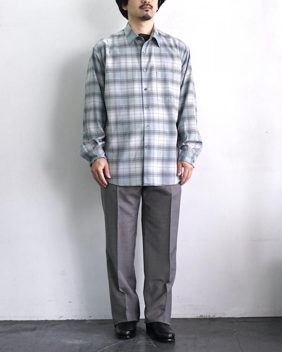 25SS AURALEE SUPER LIGHT WOOL CHECK SHIRT / A25SS01LC*SL#GH 25SS AURALEE SUPER LIGHT WOOL CHECK SHIRT / A25SS01LC*SL#GH