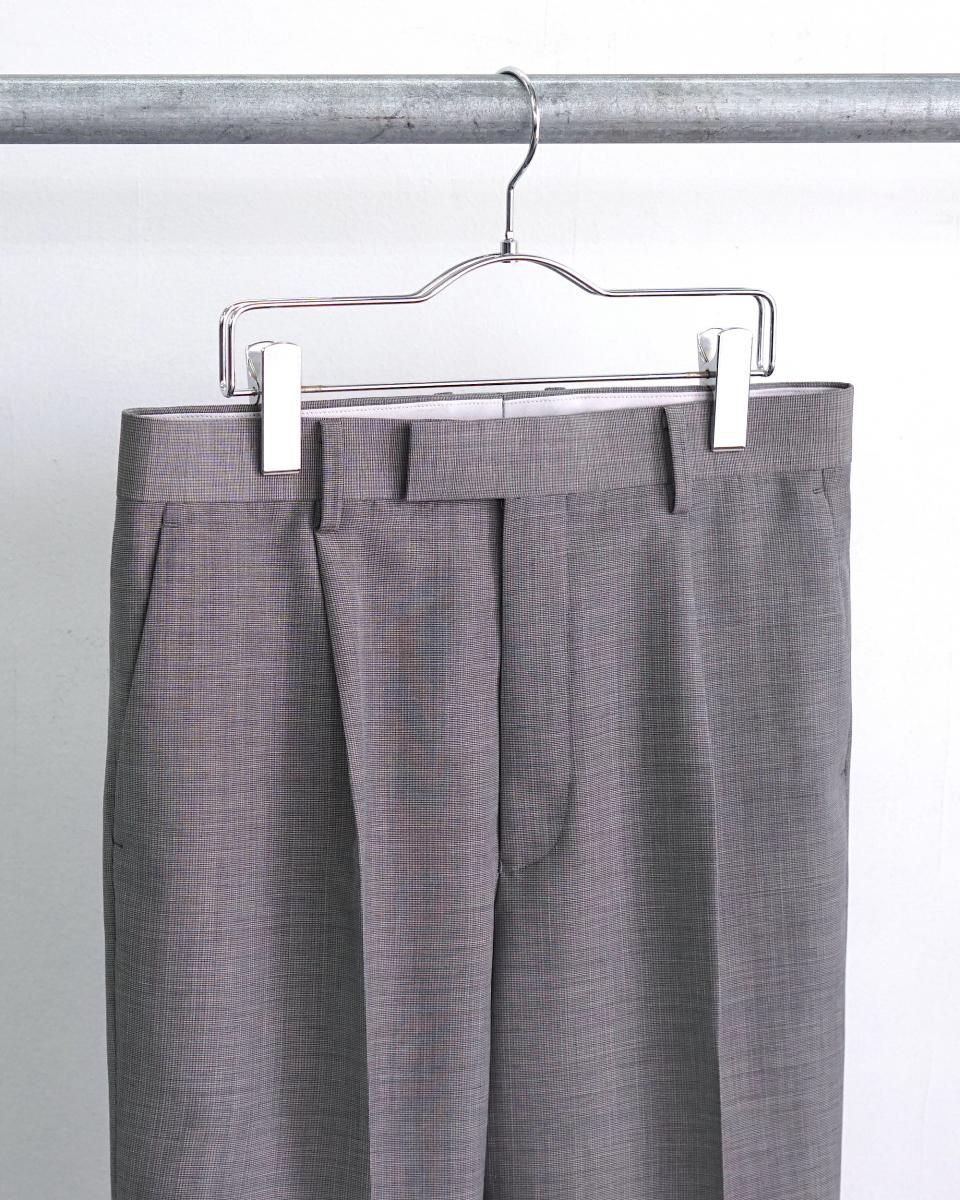 TROPICAL WOOL KID MOHAIR ONE-TUCK SLACKS - Licavou shopping