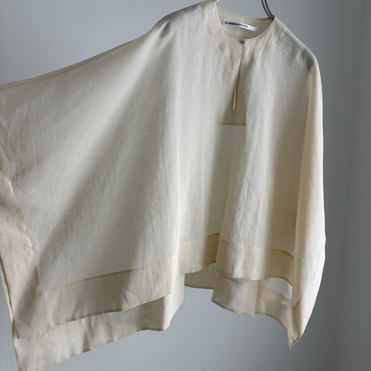 【新品未使用！】Na.e Sheer Ensemble TENNE HANDCRAFTED MODERN organza short cape coat /004*SL#IT