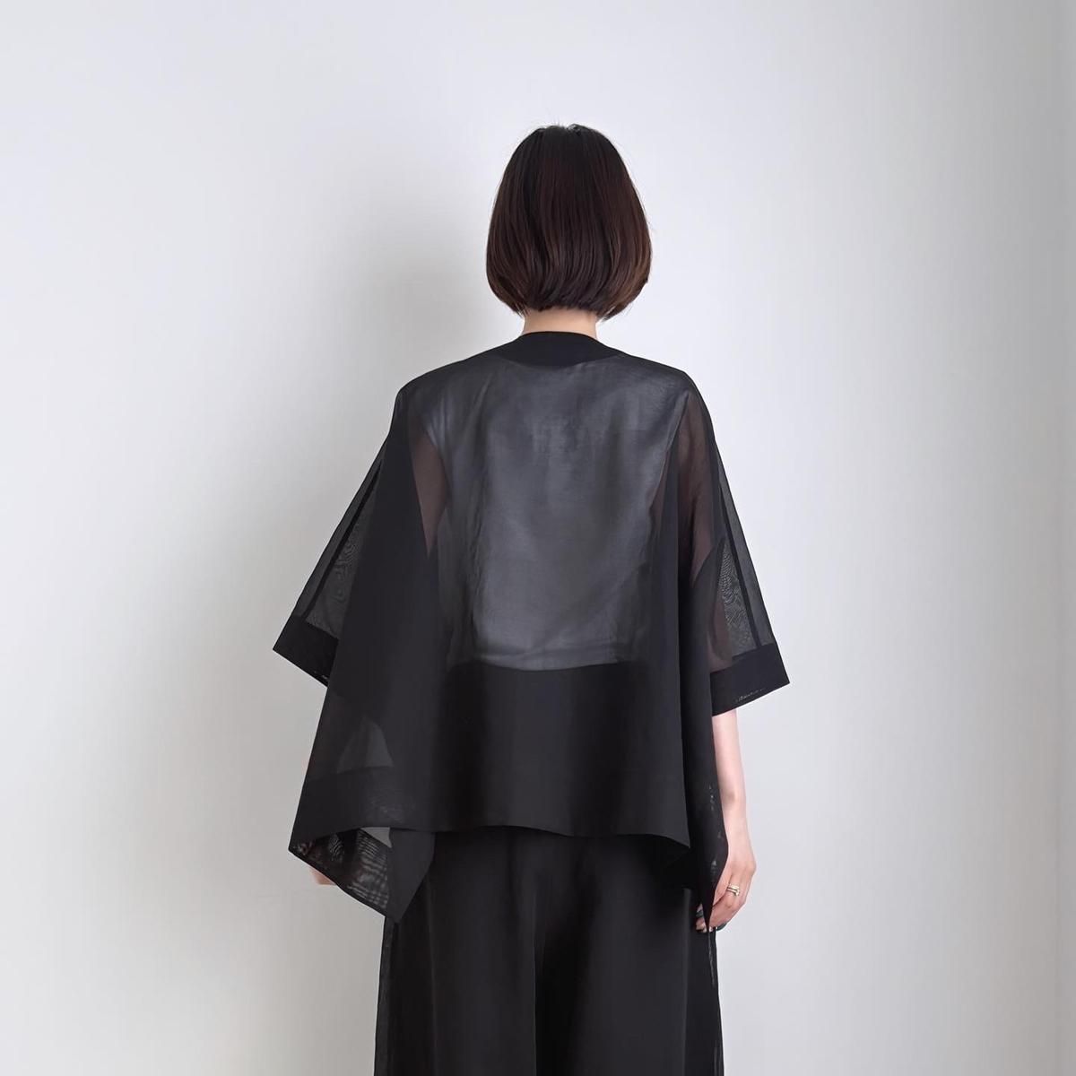 TENNE HANDCRAFTED MODERN organza short cape coat /004*SL#IT