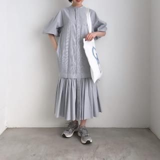 TENNE HANDCRAFTED MODERN volume sleeve mermaid dress /0029*OP#IT