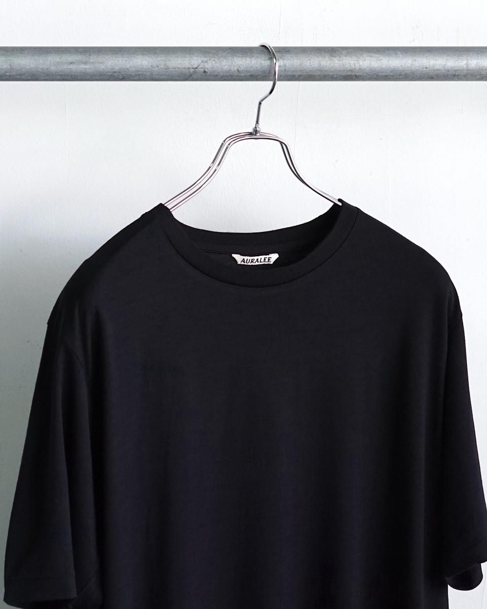 AURALEE Super Soft Wool Jersey Tee - BLACK – Totem Brand Co.