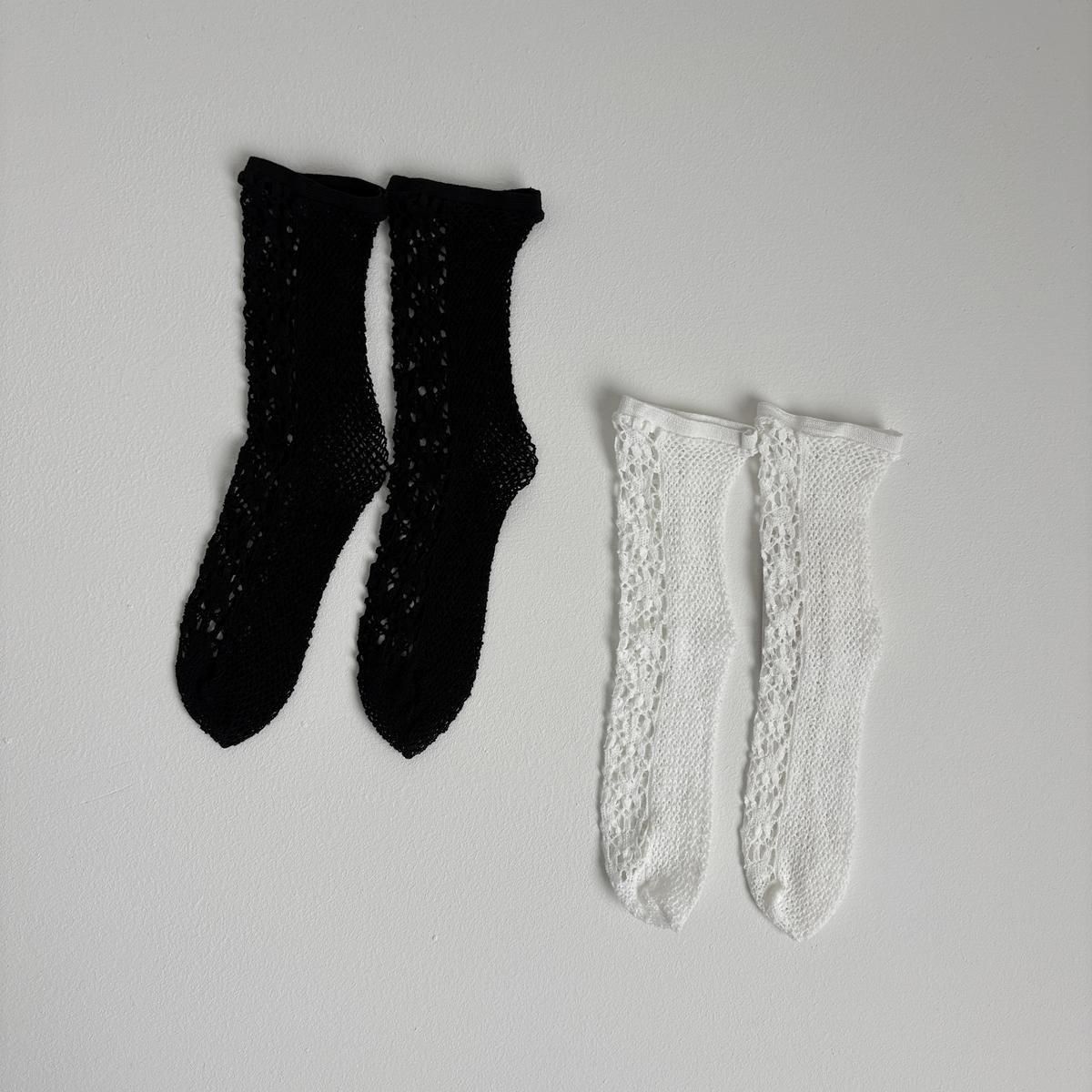ANTIPAST FLOWER FRONT LACE SOCKS /DS-51H*SO#IT* - ARTHUR