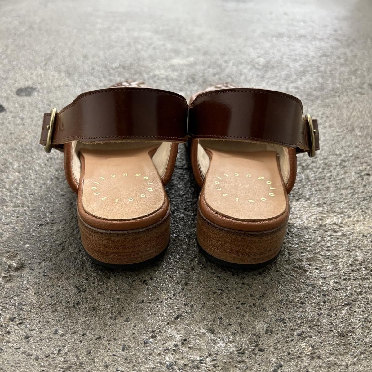 Post Production Face Sandal (Mesh Hand dyed cow)*SD#IT
