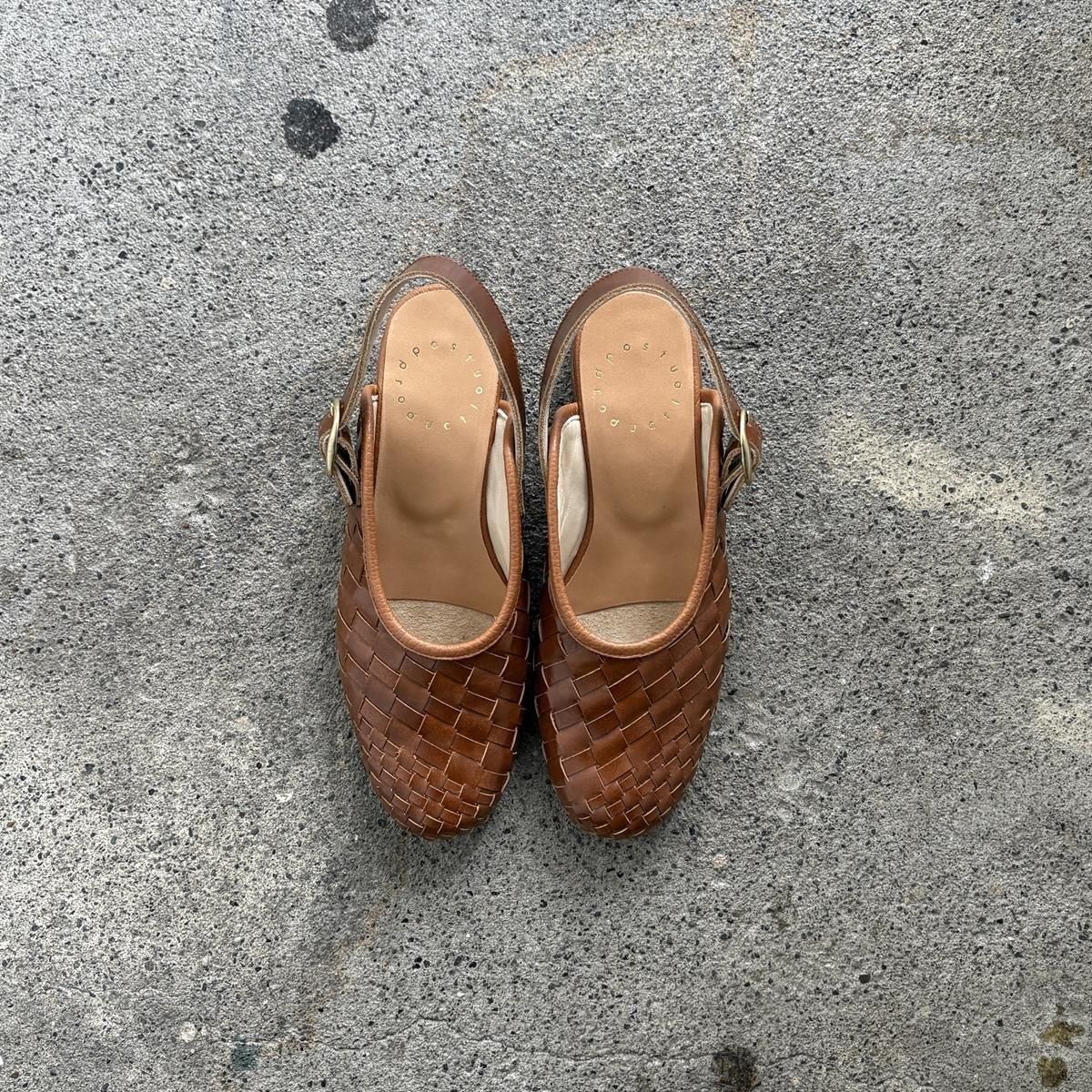 <新品>Post Production FACE Sandals MESH Post Production Face Sandal (Mesh Hand dyed cow)*SD#IT