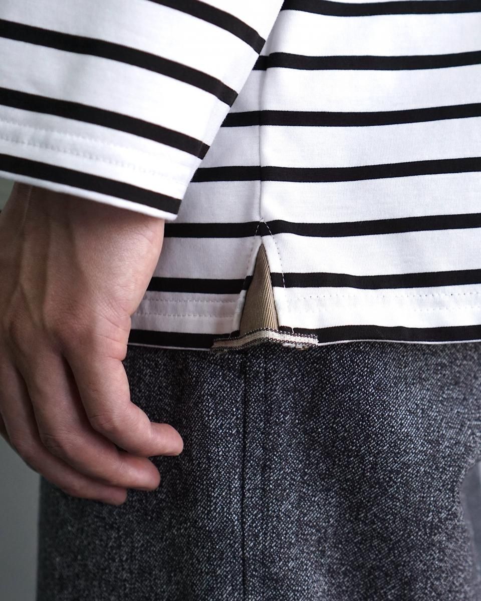 ANSNAM Rivverun Border 9/10 Sleeve T-Shirt / AN25SS20*CL#GH