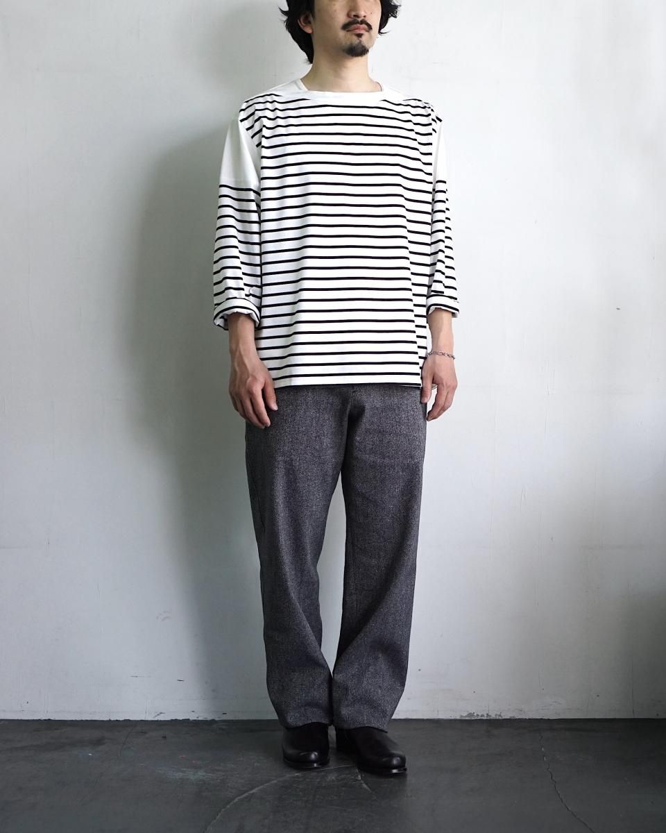 ANSNAM Rivverun Border 9/10 Sleeve T-Shirt / AN25SS20*CL#GH