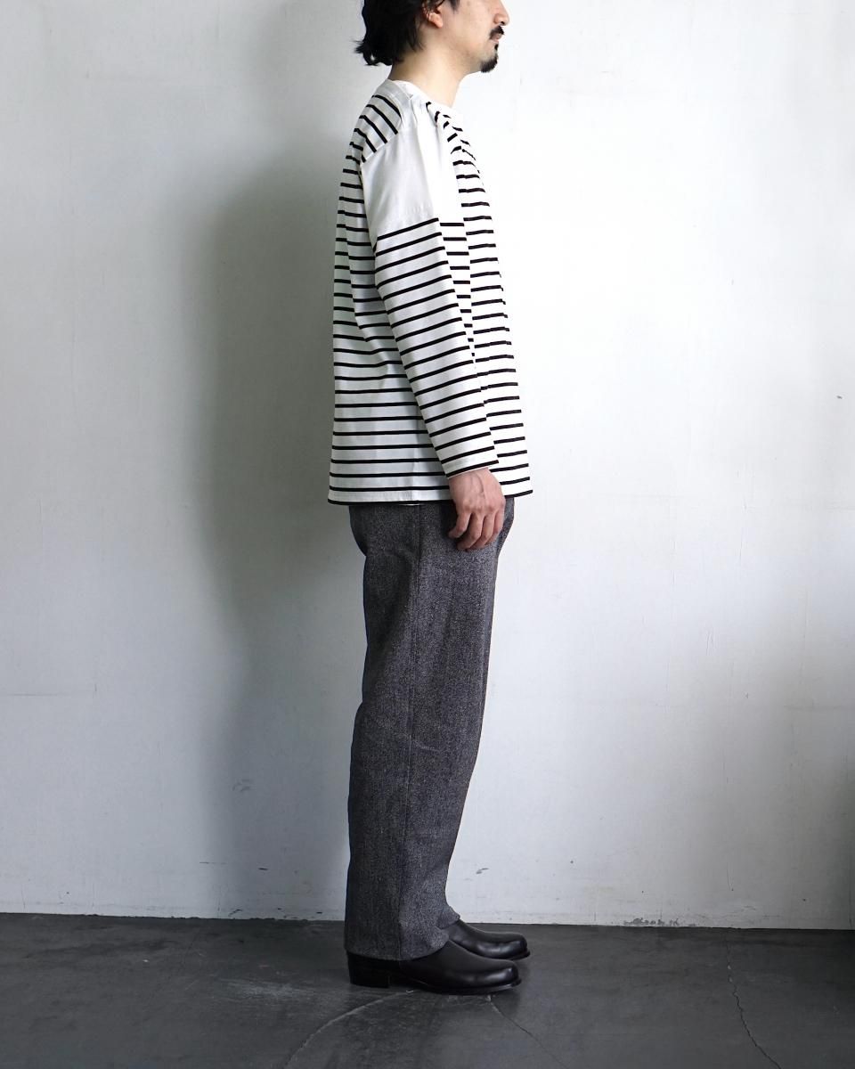 ANSNAM Rivverun Border 9/10 Sleeve T-Shirt / AN25SS20*CL#GH