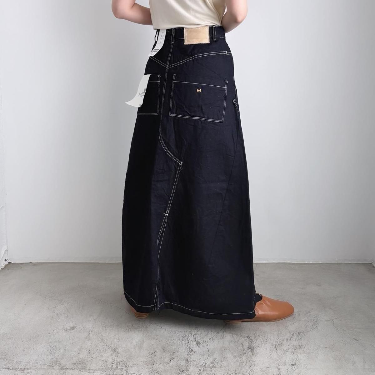 ミナペルホネン Always ロングスカート38 美品 mina perhonen always(オールウェイズ) デニムロングスカート