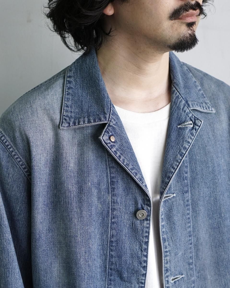25AW ULTERIOR FADED LIGHT DENIM COVERALL / USH65-KC200-B*BR