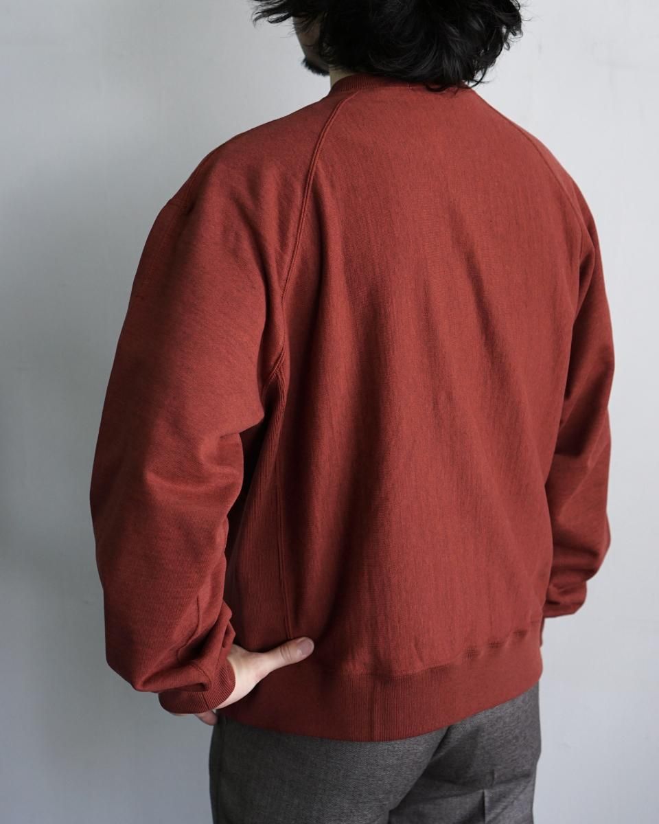 トップス ULTERIOR FADED SILKY TERRY SWEAT SHIRT ULTERIOR”FADED SILKY TERRY RW SWEAT SHIRT DUSTY OLIVE