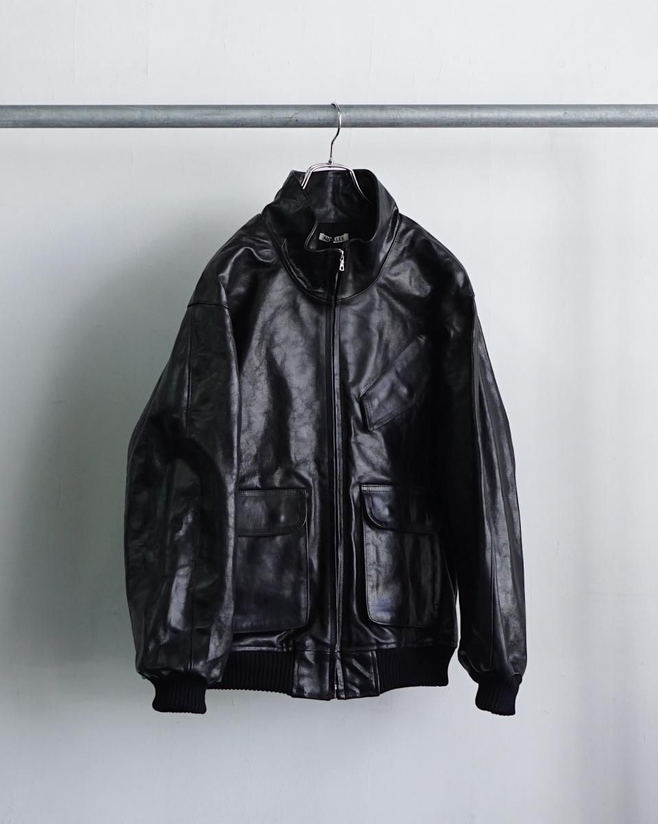 25AW AURALEE LAMB LEATHER ZIP BLOUSON / A25AB01WX*LE#GH