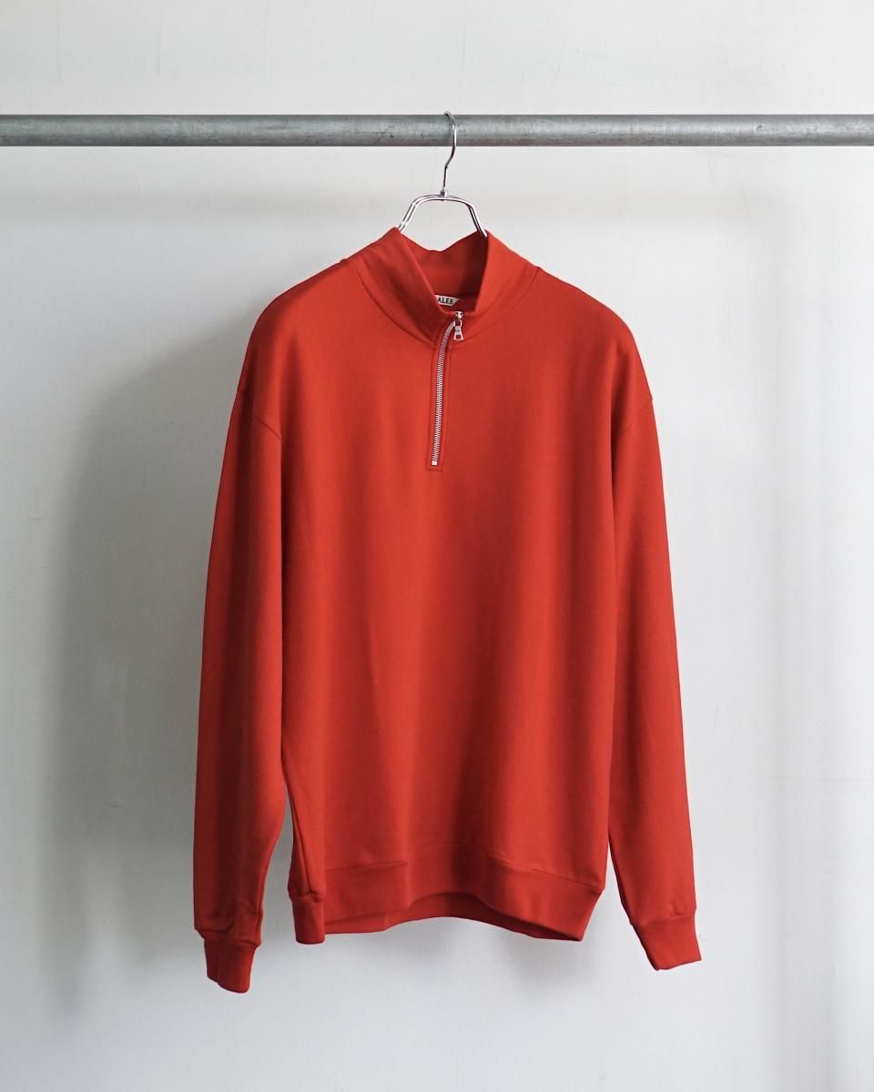 25AW AURALEE LIGHT WOOL SWEAT HALF ZIP P/O / A25AP01WU*CL#GH