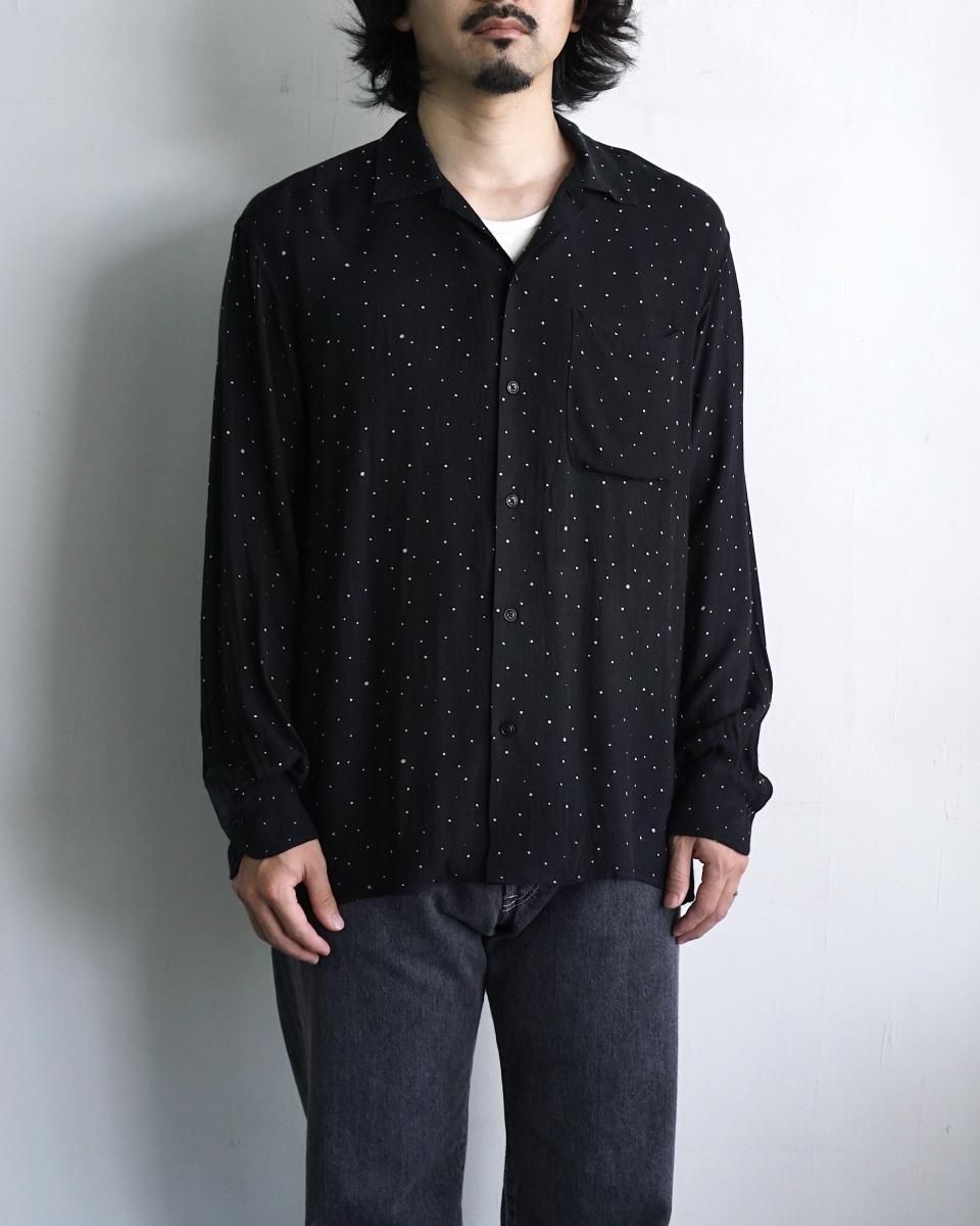 【値下げ】MAATEE&SONS 25AWレーヨン 開襟シャツ ドット サイズ2 MAATEE&SONS 25AW新作レーヨン開襟シャツ ドット サイズ2新品