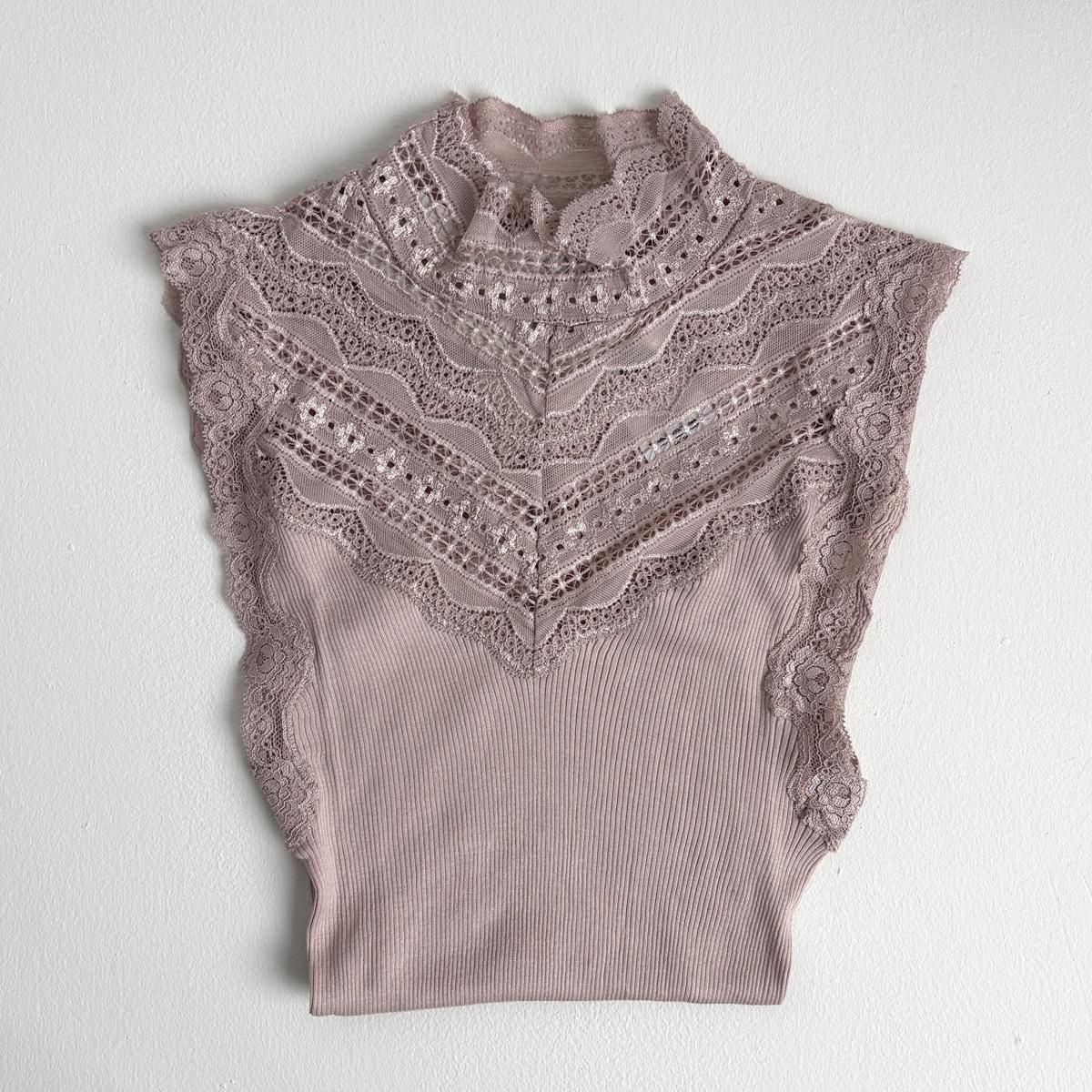 ロサムンド　レース　モックネック　タンクトップ　ブラック　ノースリーブ 楽天市場】【☆本日限定！10%OFFクーポン発行中！】rosemunde