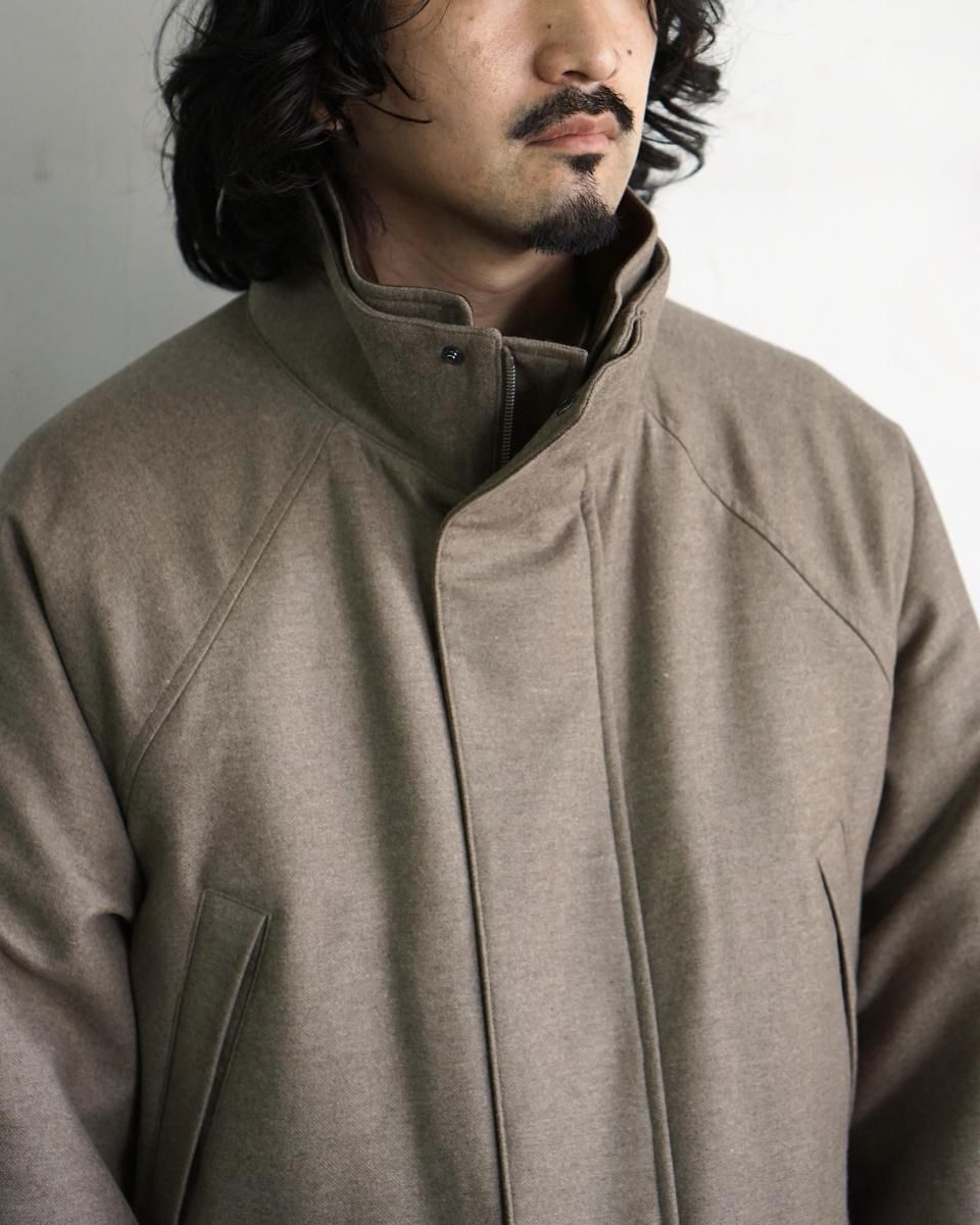 25AW AURALEE WOOL FULLING FLANNEL PADDED OVER BLOUSON / A25AB02CF