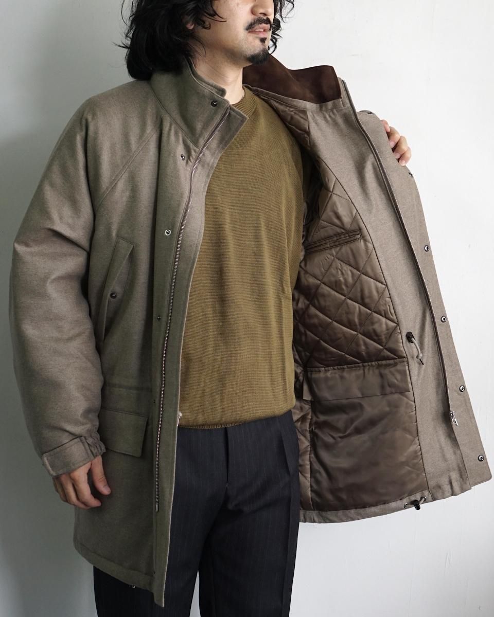 25AW AURALEE WOOL FULLING FLANNEL PADDED OVER BLOUSON / A25AB02CF