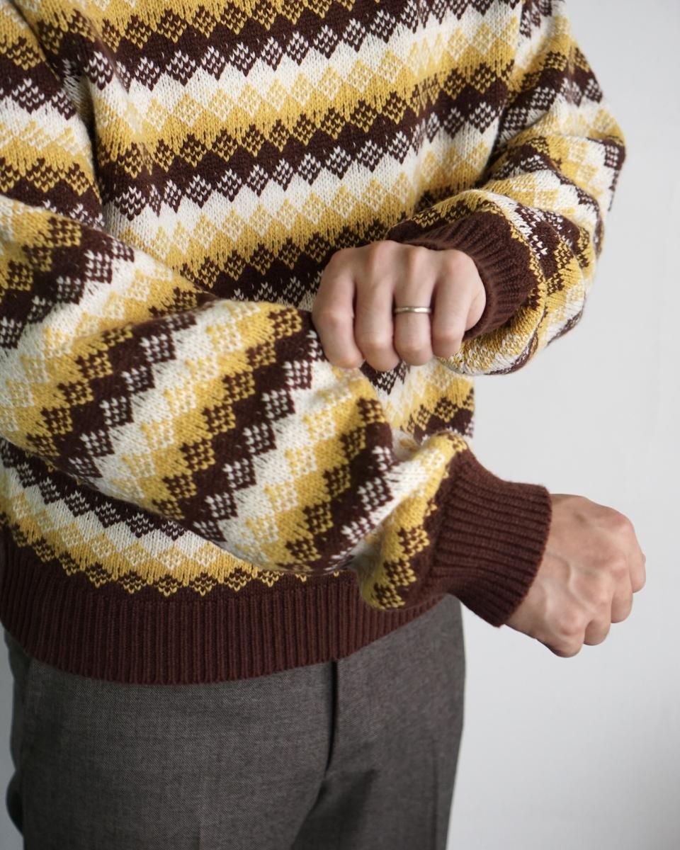 25AW AURALEE CASHMERE JACQUARD KNIT P/O / A25AP02EC*KN#GH