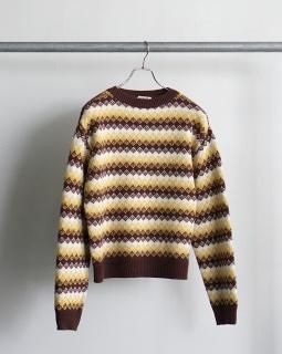 25AW AURALEE CASHMERE JACQUARD KNIT P/O / A25AP02EC*KN#GH