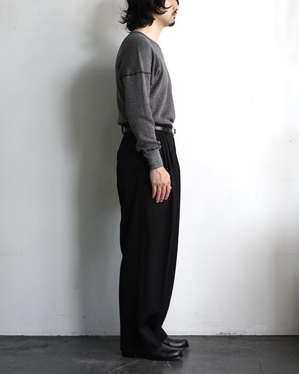 最終nonnotte 2-Tuck Wide Tapered Trousers nonnotte / ノノット / 2-Tuck Wide Tapered Trousers【Nid