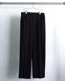 25AW nonnotte Draping 5-Tuck Wide Trousers (Wool Gabardine)/ N-25A-085*JK#GH