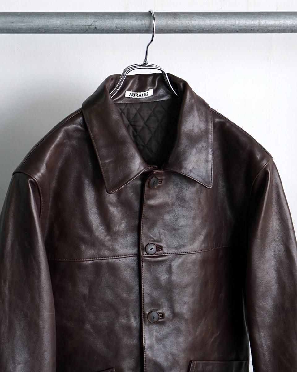 ジャケット・アウター AURALEE 25AW HEAVY LAMB LEATHER BLOUSON HEAVY LAMB LEATHER BLOUSON - AURALEE Official Website