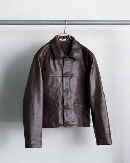 25AW AURALEE HEAVY LAMB LEATHER BLOUSON / A25AB02LA*LE#GH