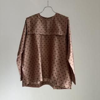 BUNON Kahdi Silk Polka Dots Print Back Button Sailor Blouse/BN2557*SL#IT