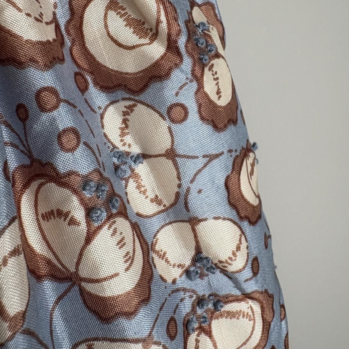 専用ページ♡ bunon ブノン　刺繍　花柄パンツ　M BUNON Kahdi Silk Flower Print ＆ Embroidery Tuck Pants