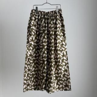 BUNON Kahdi Silk Flower Print  Embroidery Tuck Pants /BN2563*PT#IT