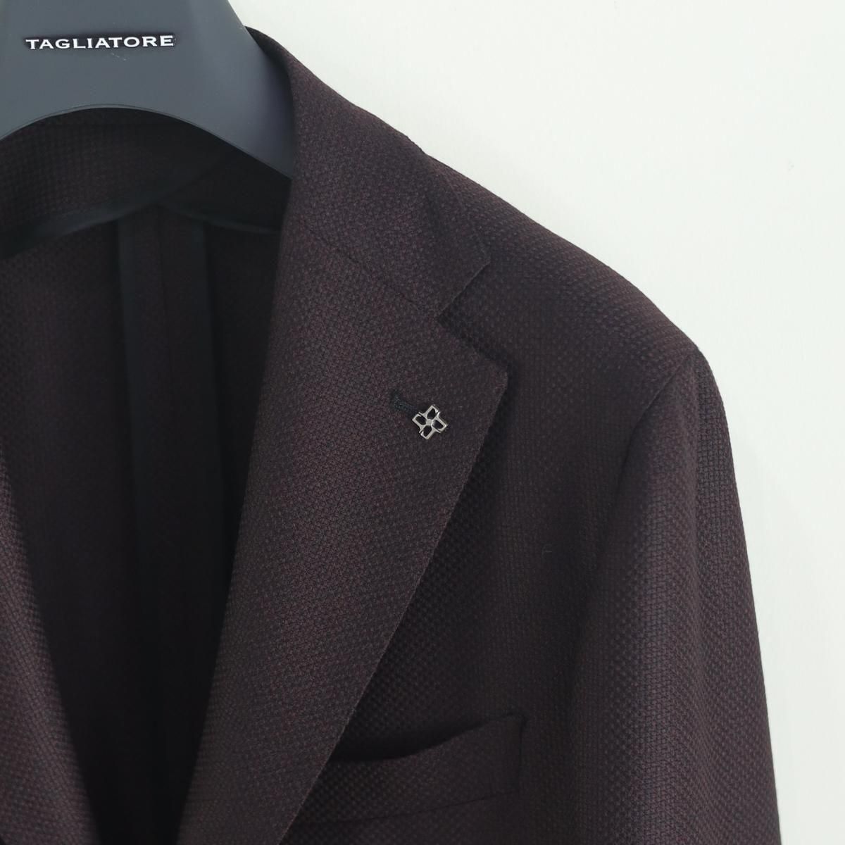 タリアトーレホップサック2ボタンジャケットモンテカルロ42 Super100's ホップサックネイビージャケット【MONTECARLO