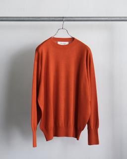 Olde H&Daughter SILK PLAIN STITCH CREW L/S / BK004*KN#GH
