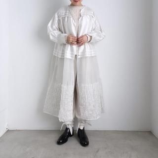 BUNON Khadi Silk Organdy & Embroidery Combination Dress /BN2569*OP#IT